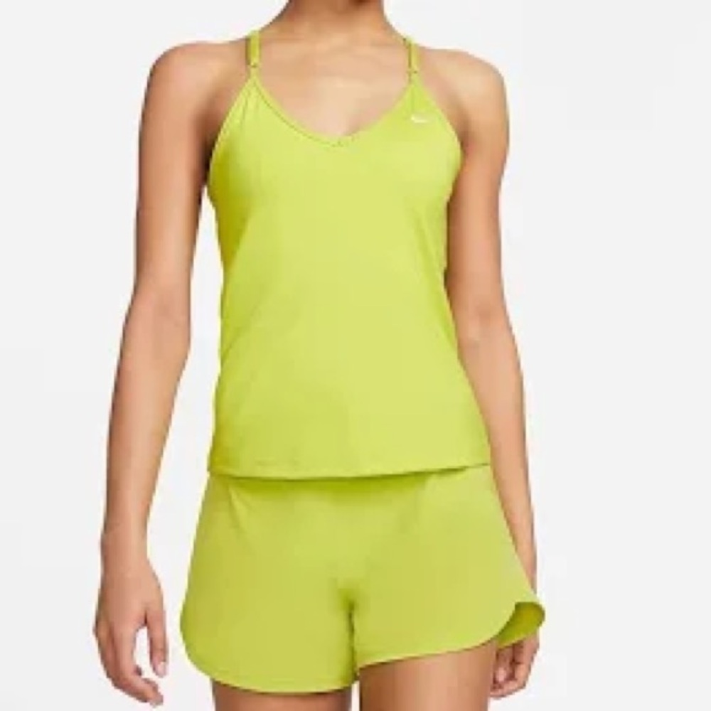 Nike Women's neon green tank with built in bra